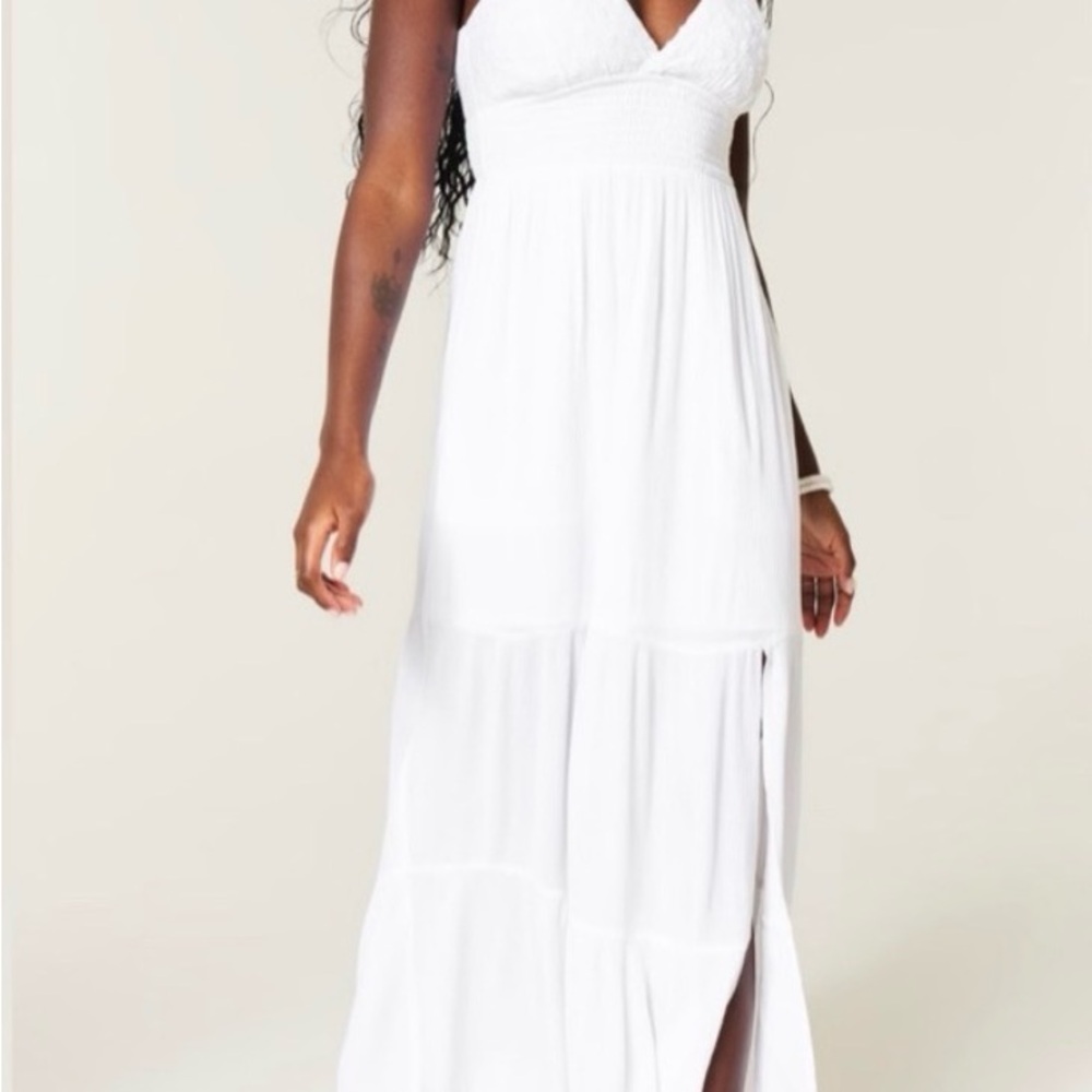 Hollister White Maxi Dress
